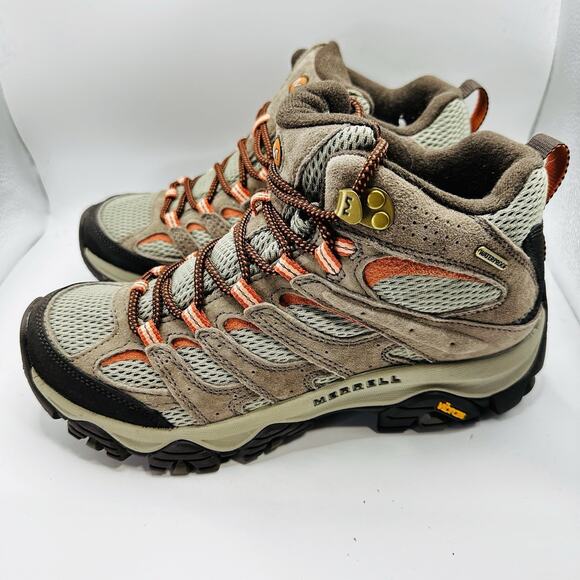 Size 8 - Merrell Moab 3 Mid Women’s Hiking Boots Shoes Waterproof, Bungee Cord - Picture 3 of 7